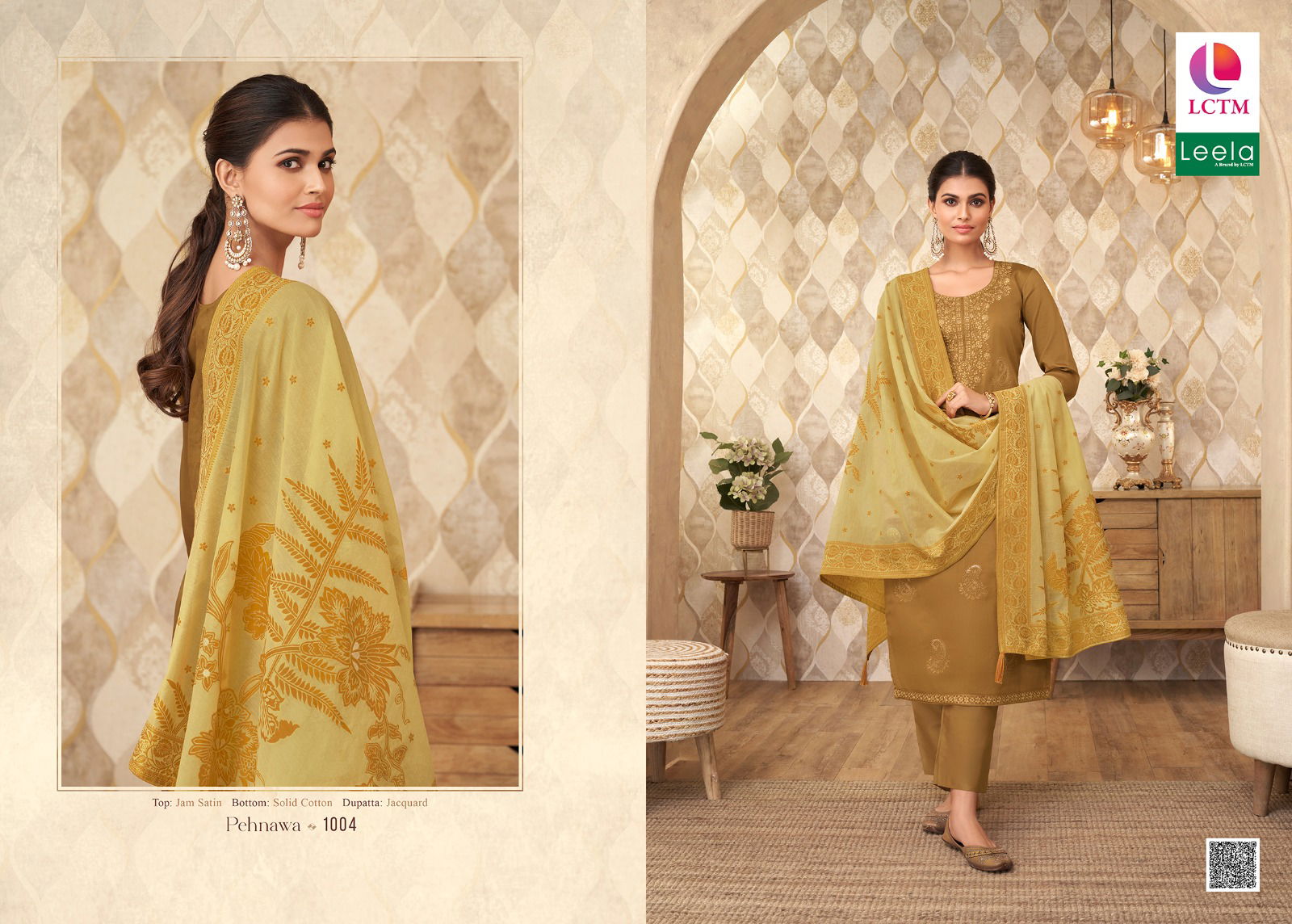 Pehnawa By Leela Designer Jam Satin Dress Material Wholesale Clothing Suppliers In India
